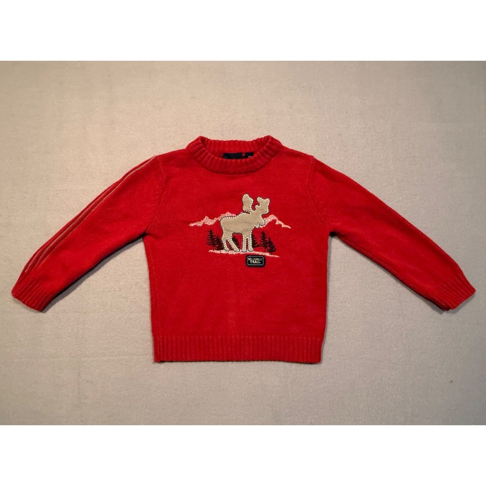 Sonoma Life + Style 3T Red Moose Sweater Toddler Boys Wilderness Outdoor